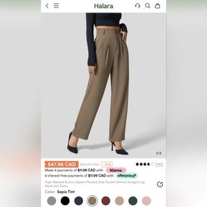 High Waisted Straight Leg Work Pant